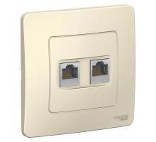 Розетка компьютерная 2-м СП BLANCA RJ45 кат.5e молоч. SchE BLNIS045452