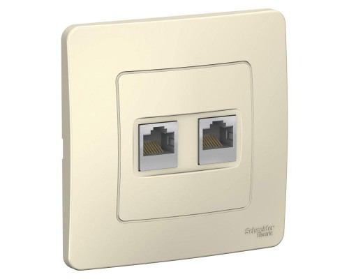 Розетка компьютерная 2-м СП BLANCA RJ45 кат.5e молоч. SchE BLNIS045452