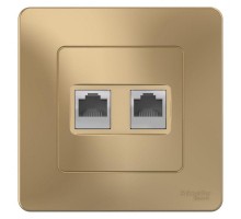 Розетка компьютерная 2-м СП BLANCA RJ45 кат.5e титан SchE BLNIS045454