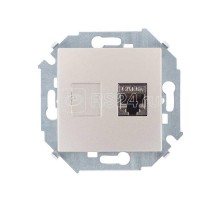 Розетка компьютерная Simon15 RJ45 CAT.6A (АМР FTP) шампань Simon 1591563-034