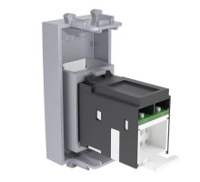 Розетка компьютерная модульная RJ-45 кат.6А 1мод. Avanti Закаленная сталь DKC 4404371