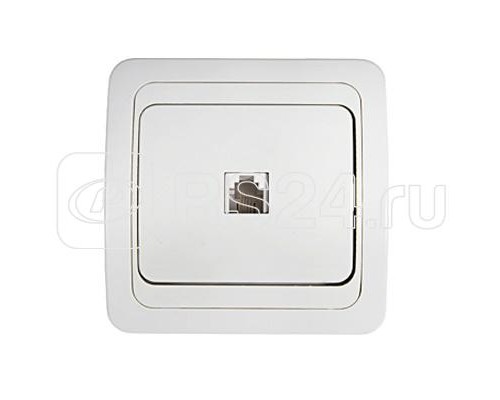 Розетка компьютерная одинарная RJ-45 CLASSICO 2131 бел. IN HOME 4690612034263