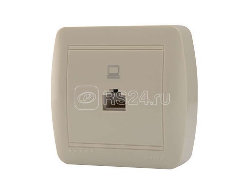 Розетка компьютерная ОП Демет крем. LEZARD 711-0300-139
