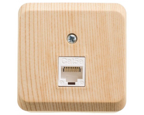 Розетка компьютерная ОП Этюд RJ45 CAT.5E сосна SchE KOMA-001D