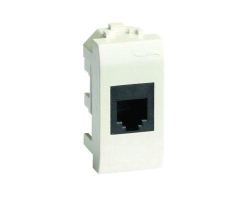 Розетка компьютерная СП Brava 1мод. RJ45 CAT.6 экран сл. кость DKC 75668S