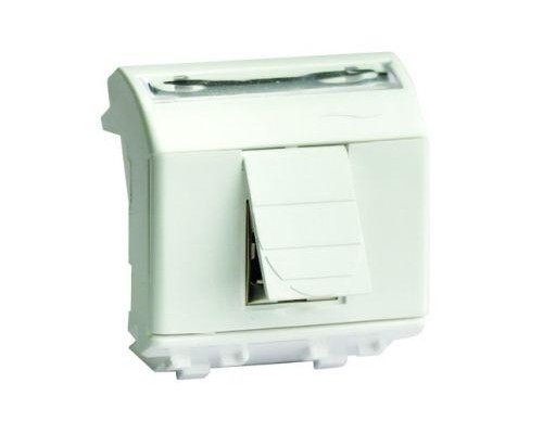Розетка компьютерная СП Brava 2мод. RJ45 5E сл. кость DKC 75655S