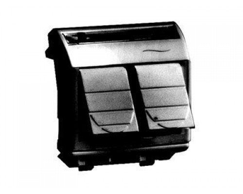 Розетка компьютерная СП Brava 2мод. RJ45 CAT.6 двойн. черн. DKC 77452N