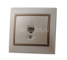 Розетка компьютерная СП Мира жемчуж. бел./свет. корич. метал. LEZARD 701-3031-139