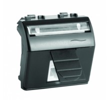 Розетка мультимедийная Brava 2мод. USB 2.0 со шторкой черн. DKC 77202N