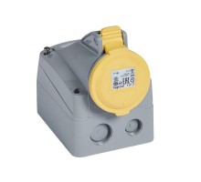 Розетка накладная 16А 130В 3K+3 IP44 Leg 555152