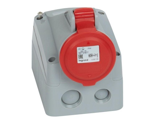 Розетка накладная 16А 380В 3K+3 IP44 Leg 090159 Leg 090159