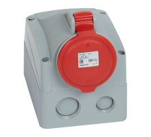 Розетка накладная 32А 380В 3K+3 IP44 Leg 090161 Leg 090161