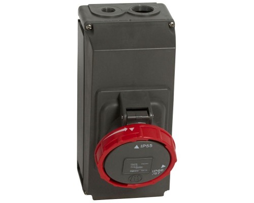 Розетка накладная Hypra 63А 400В 4K+3 IP67 Leg 059438
