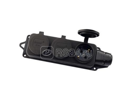Розетка наружн. уст. 3-м 16А IP44 2P+PE 220-240В каучук LEZARD 106-0400-0101/101