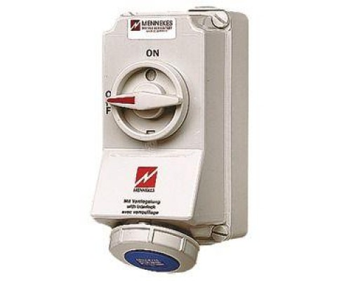 Розетка наружн. уст. Duo 16А 230В 2P+E IP67 с мех. блок Mennekes 7012A