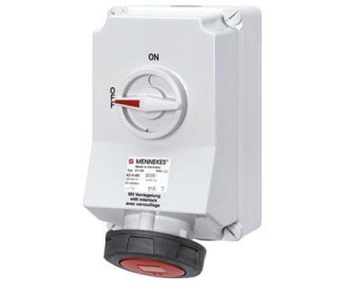 Розетка наружн. уст. Duo 63А 3P+E+N IP67 с мех. блок Mennekes 5113A