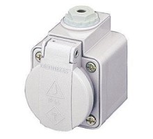 Розетка наружн. уст. Schuko 16А 2P+E IP44 сер. Mennekes 10081
