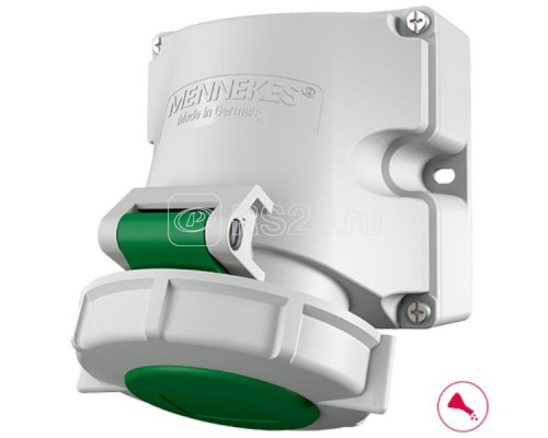 Розетка настенная 16А4п2ч безвинтовая технология TwinCONTACT IP67 MENNEKES 9125