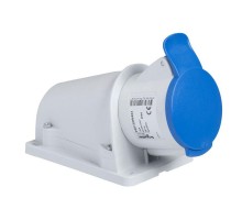 Розетка настенная 16А 2P-E 200-250В винт. IP44 SchE PKF16W423