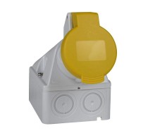 Розетка настенная 16А 3P-E 100-130В винт. IP44 SchE 83102