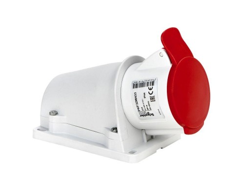 Розетка настенная 32А 380-415В 2P-E винт. IP44 SchE PKF32W433