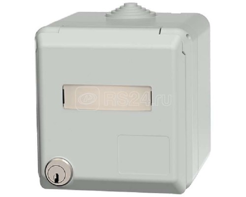 Розетка настенная 32А 3п 6ч 230В IP44 Cepex с маркировочной площадкой и замком сер. Mennekes 4167