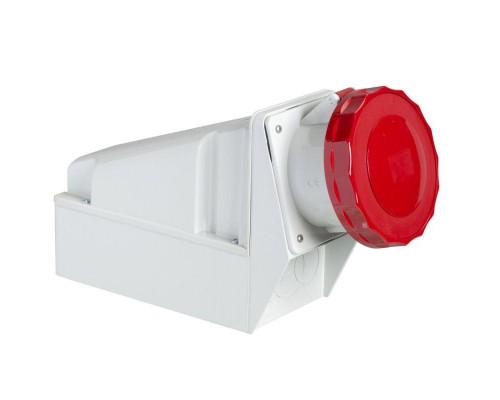 Розетка настенная 63А 380В 3P+E винт. клеммы IP67 SchE 81182