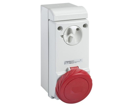 Розетка настенная 63А 3PE 380-415В IP65 SchE PKB63P534