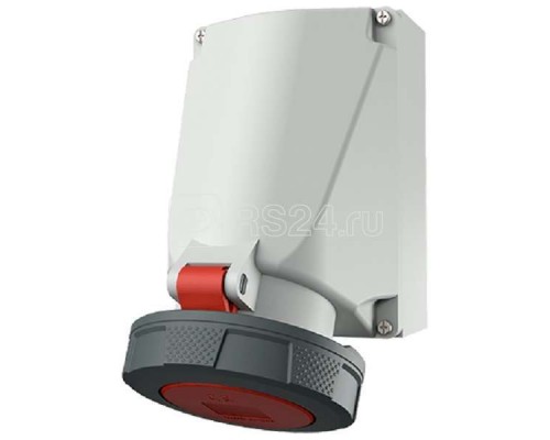 Розетка настенная 63А 5п 6ч 400В IP67 винтовые рамные клеммы никел. контакты X-CONTACT Mennekes 21361A