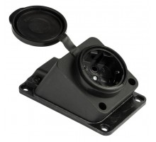 Розетка настенная PROxima 16А IP44 230В 2P+PE наклон. с защ. крышкой каучук EKF RPS-019-16-230-44