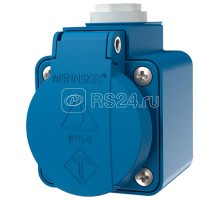 Розетка настенная SCHUKO 16А2п+з230В с крышкой винтовые клеммы IP44 франц. стандарт голуб. MENNEKES 10092