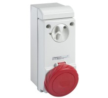 Розетка настенная с коробом 16А 4P 400В IP65 SchE 83085