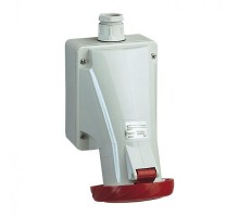 Розетка настенная с коробом 32А 4P 420 винт. IP67 SchE 81199