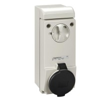 Розетка настенная с коробом 32А 5P 500В IP44 SchE 83049