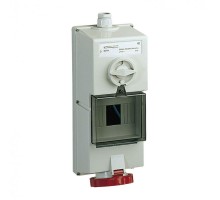 Розетка настенная с коробом ISOBLOCK 32А 4P 400В IP65 SchE 82770