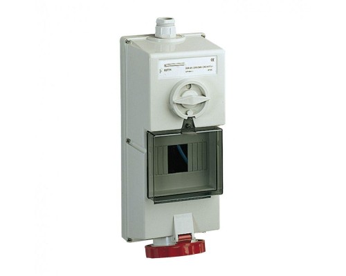 Розетка настенная с коробом ISOBLOCK 32А 4P 400В IP65 SchE 82770