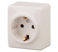 Розетка ОП 11-2203-02 2P+E Schuko 16АХ-250В Эксперт сл. кость ЭРА Б0020686
