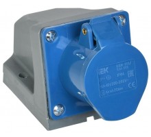 Розетка ОП 16А 220В 2P+PЕ ССИ-113 IP44 ИЭК PSR11-016-3