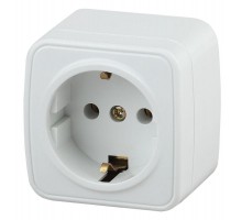 Розетка ОП Polo 2P+E Schuko 3-202-01 16А-250В IP20 бел. Intro Б0036098