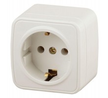 Розетка ОП Polo 2P+E Schuko 3-202-02 16А-250В IP20 сл. кость Intro Б0036127