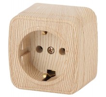 Розетка ОП Polo 2P+E Schuko 3-202-11 16А-250В IP20 сосна Intro Б0036108