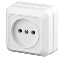 Розетка ОП Quadro 2P 2-201-01 16А-250В IP20 бел. Intro Б0027646