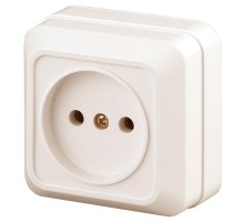 Розетка ОП Quadro 2P 2-201-02 16А-250В IP20 сл. кость Intro Б0027647