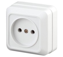 Розетка ОП Quadro 2P 2Э-201-01 16А-250В бел. Intro Б0038870