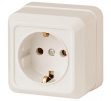 Розетка ОП Quadro 2P+E Schuko 2-202-02 16А-250В IP20 сл. кость Intro Б0027650