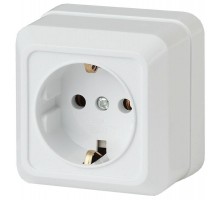 Розетка ОП Quadro 2P+E Schuko 2Э-202-01 16А-250В бел. Intro Б0038841