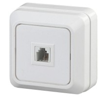 Розетка ОП Quadro 2-302-01 телефонная RJ11 IP20 бел. Intro Б0027661