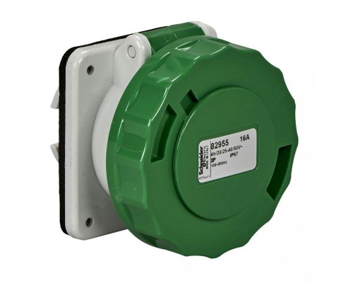 Розетка панельная 16А 2P 40-50В 100/200Гц IP67 SchE 82955