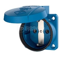 Розетка панельная 16А 2п+З 230В IP54 SCHUKO с крышкой пружинные клеммы гол. Mennekes 11311