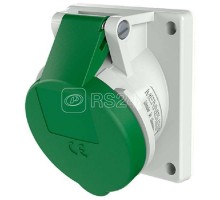 Розетка панельная 16А 3п 2ч>50-500В 300-500Гц IP44 наклонная 20град. фланец 73.5х64мм пружинные клеммы TwinCONTACT Mennekes 1635